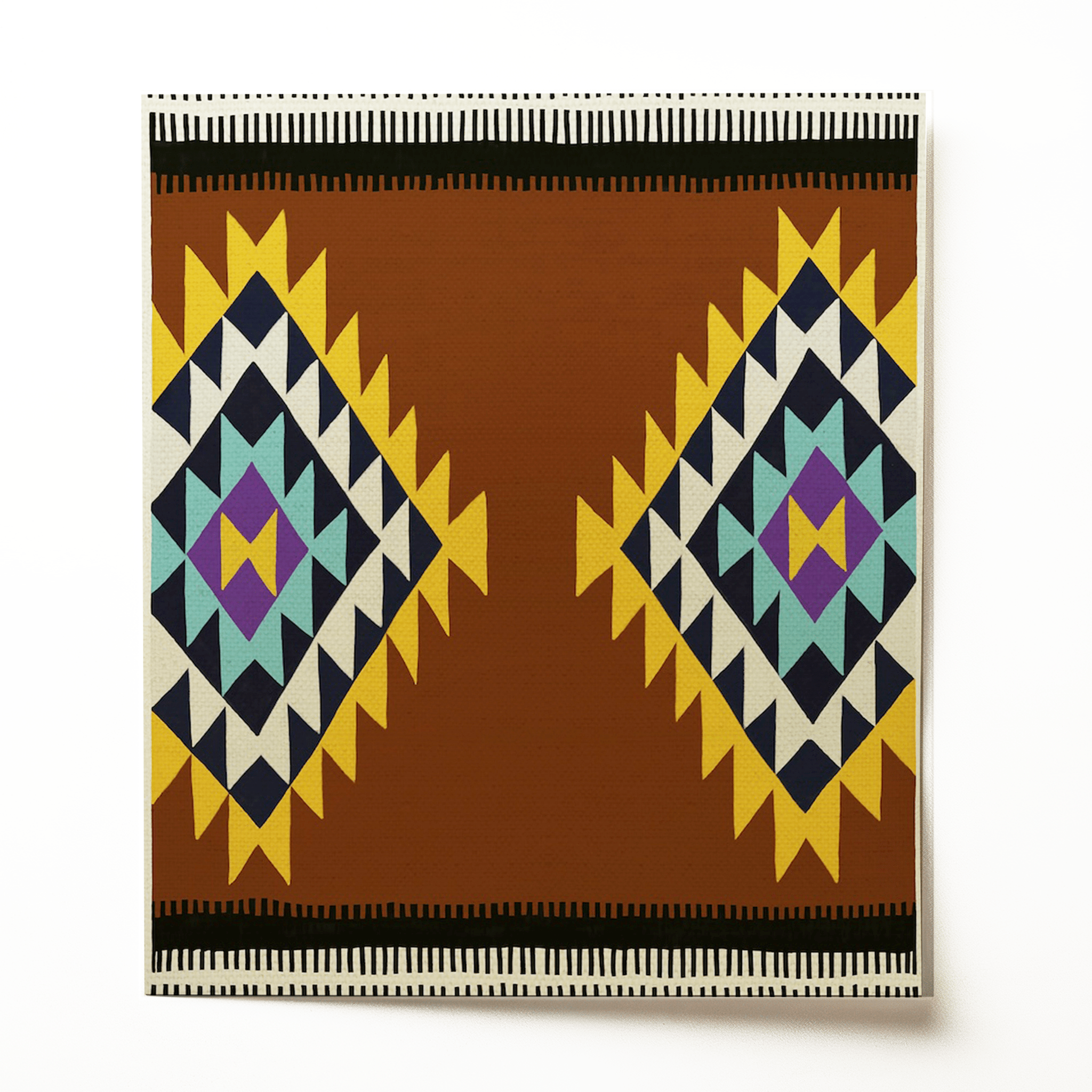 Kunstdruck Peacock kastanienbraun - Kilim