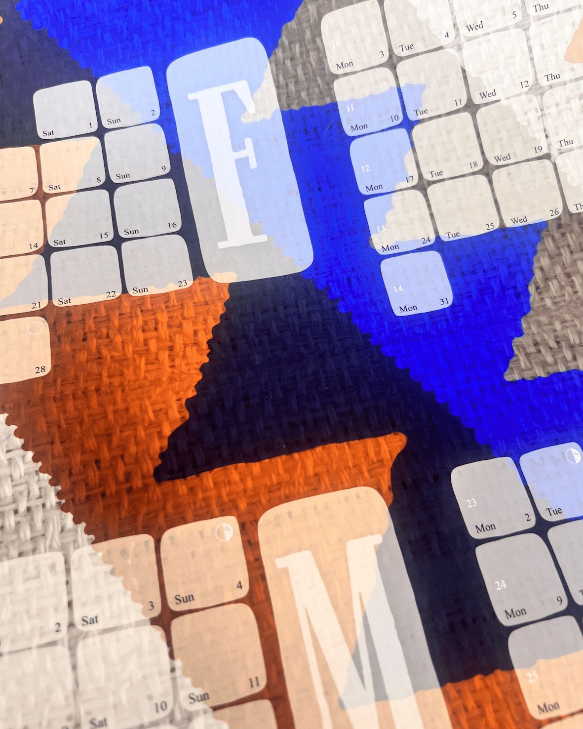 NEU: Wandkalender Kilim Diamond braun - Kilim