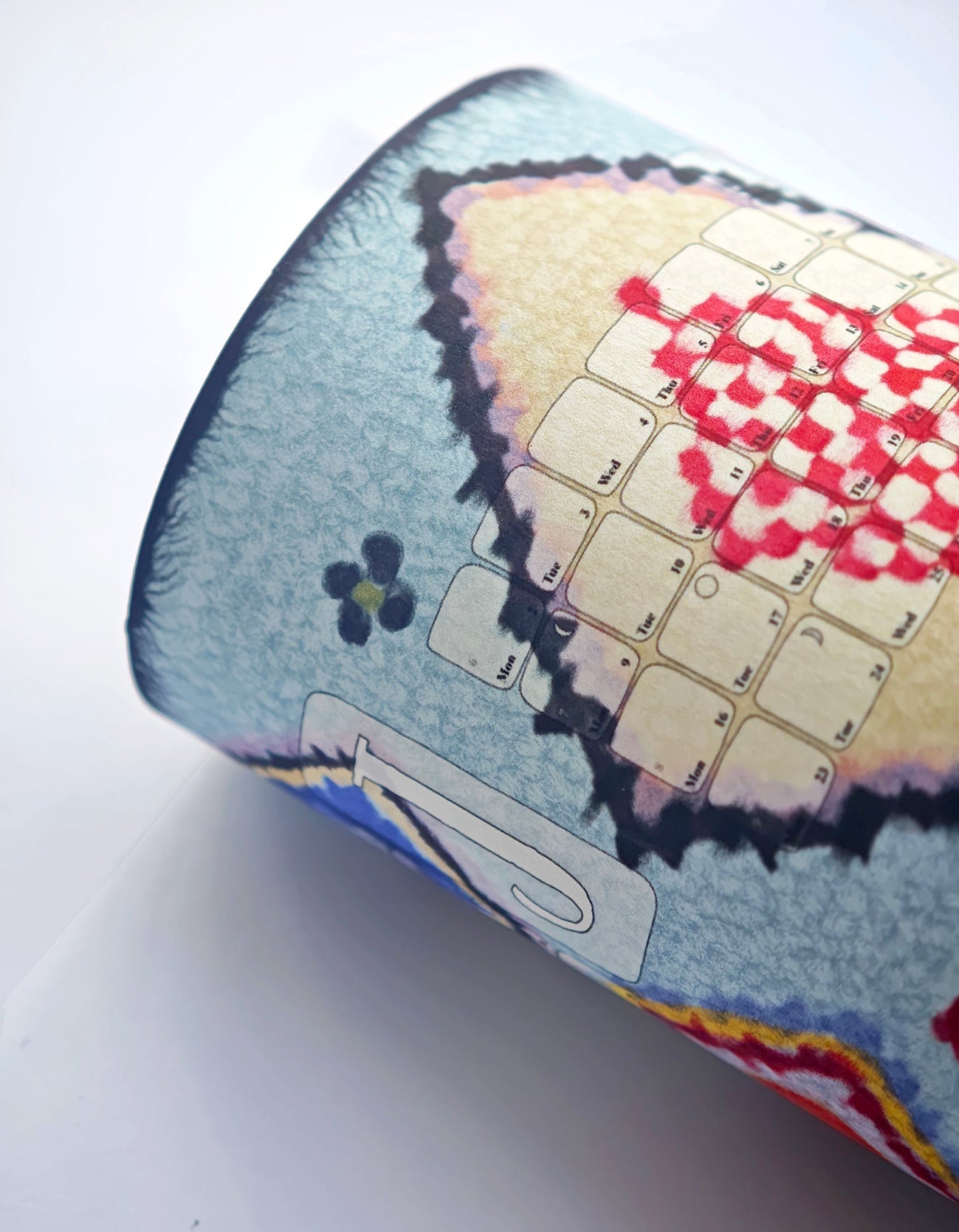 Wandkalender // Berber Babouche pastellblau - Kilim