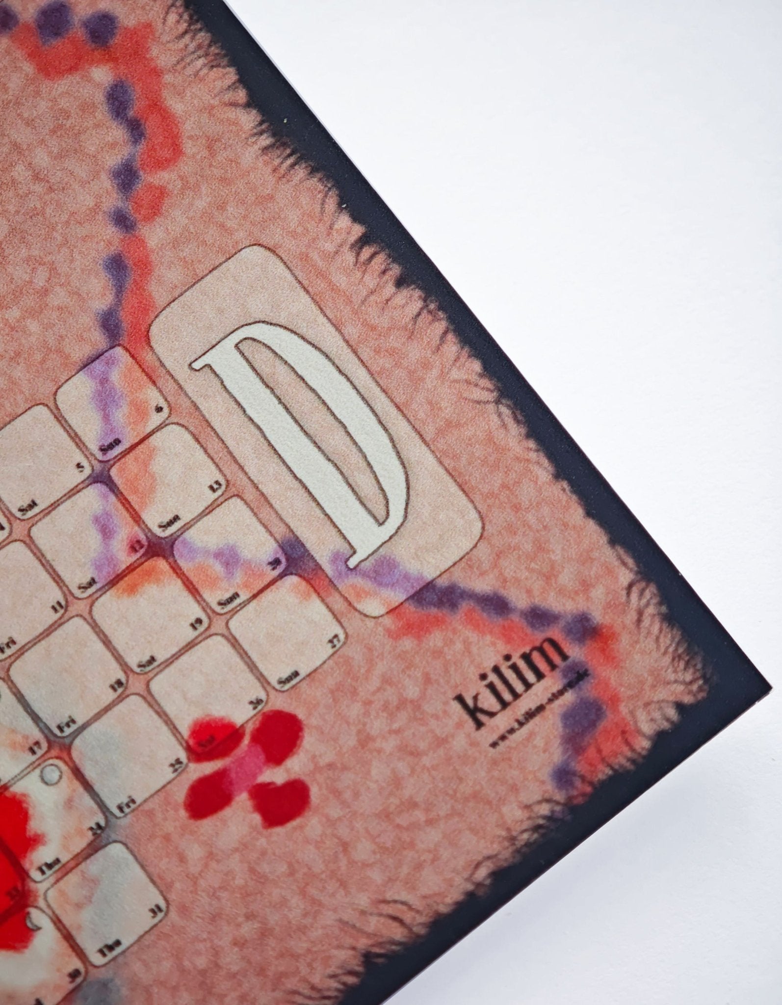 Wandkalender // Berber Babouche pastellrosa - Kilim