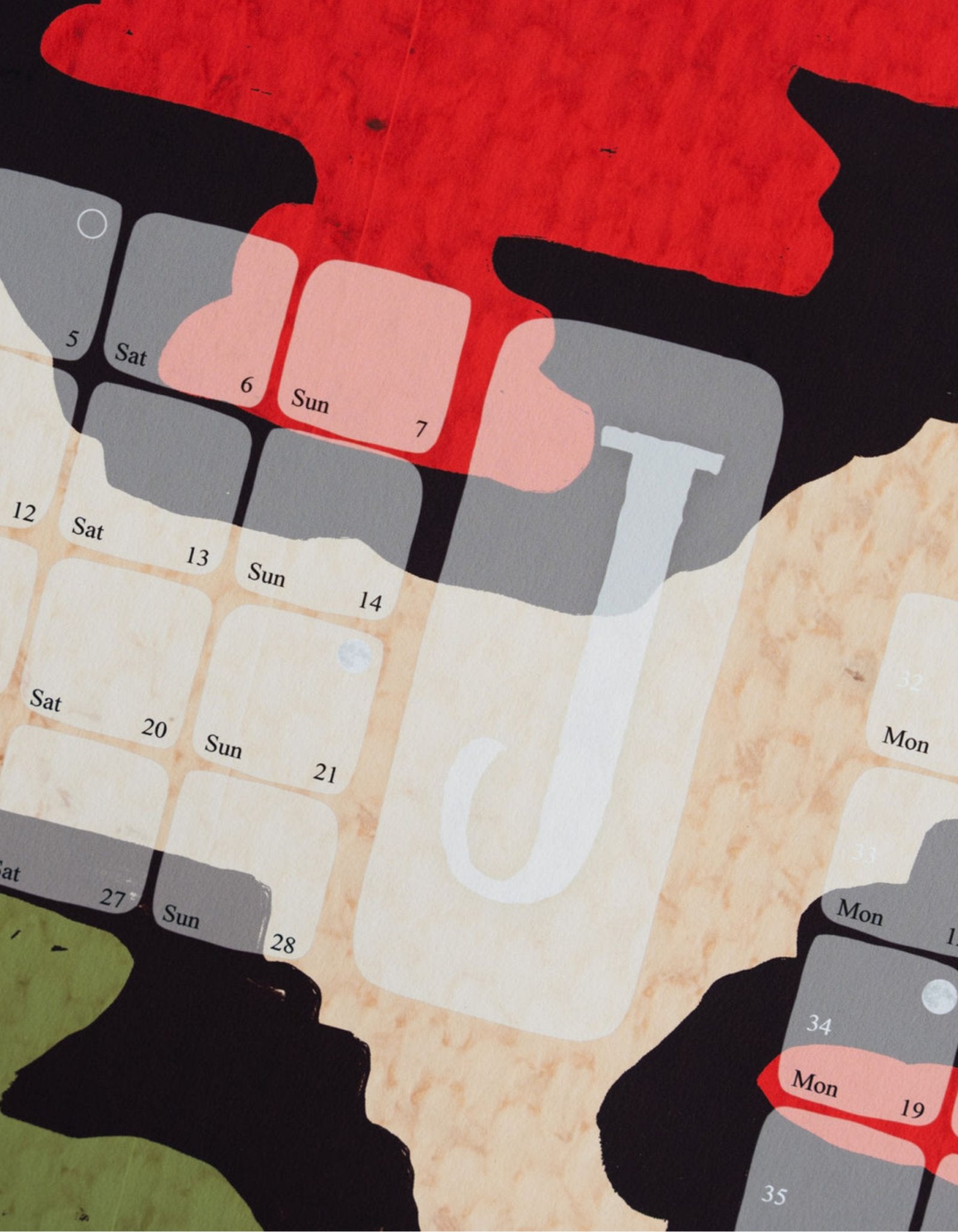 Wandkalender 2025 // Kilim Leo creme - Kilim