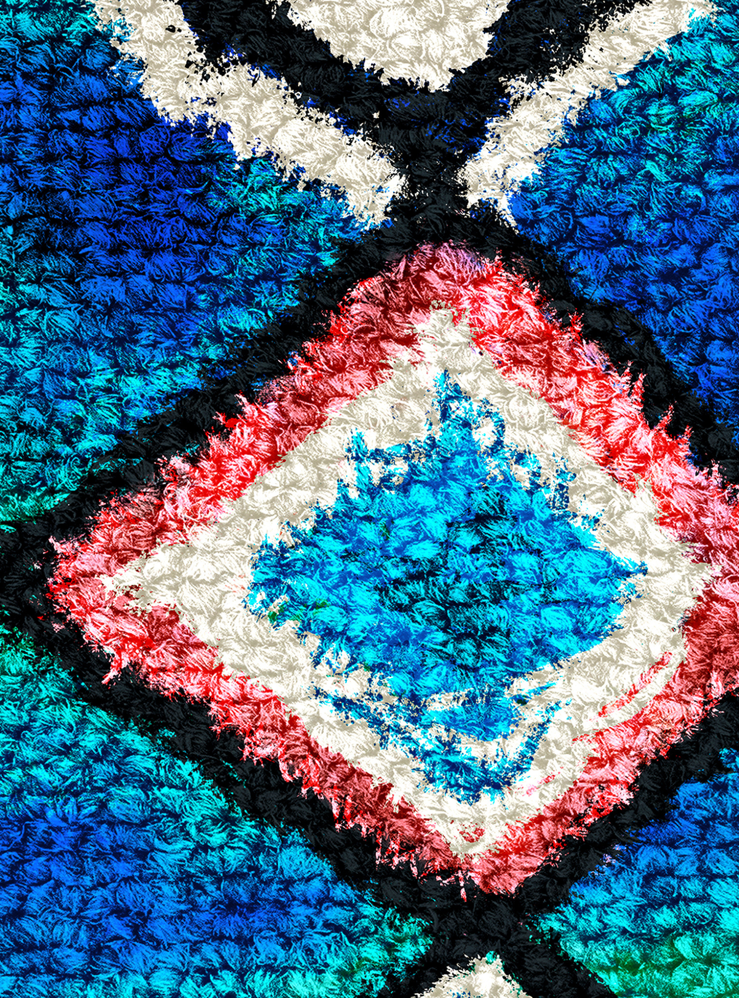 Kunstdruck Berber Ocean, No. 2 - Kilim