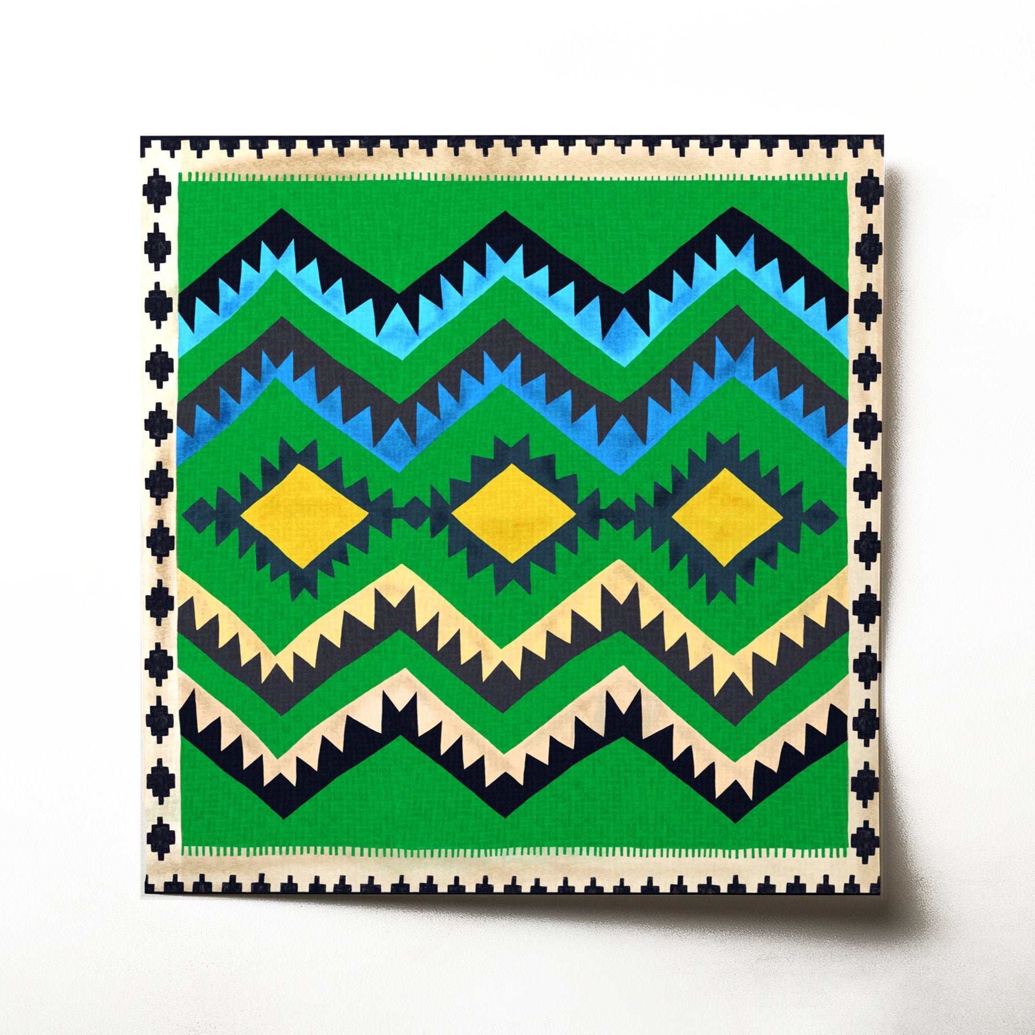 Kunstdruck Kilim Classic grün - Kilim