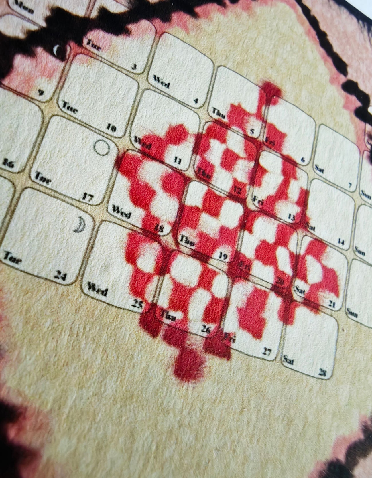 Wandkalender // Berber Babouche pastellrosa - Kilim