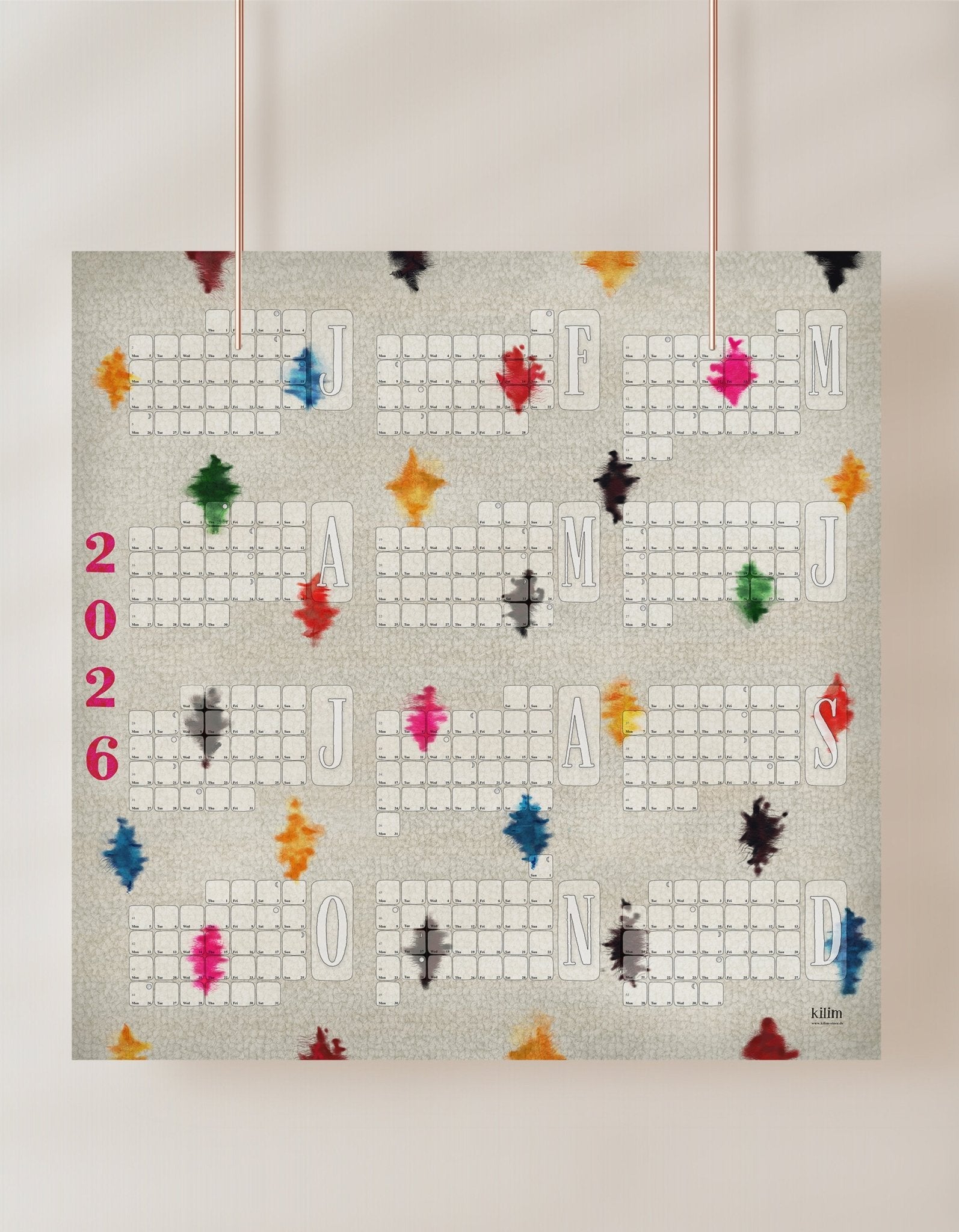 Wandkalender // Berber Harlekin - Kilim