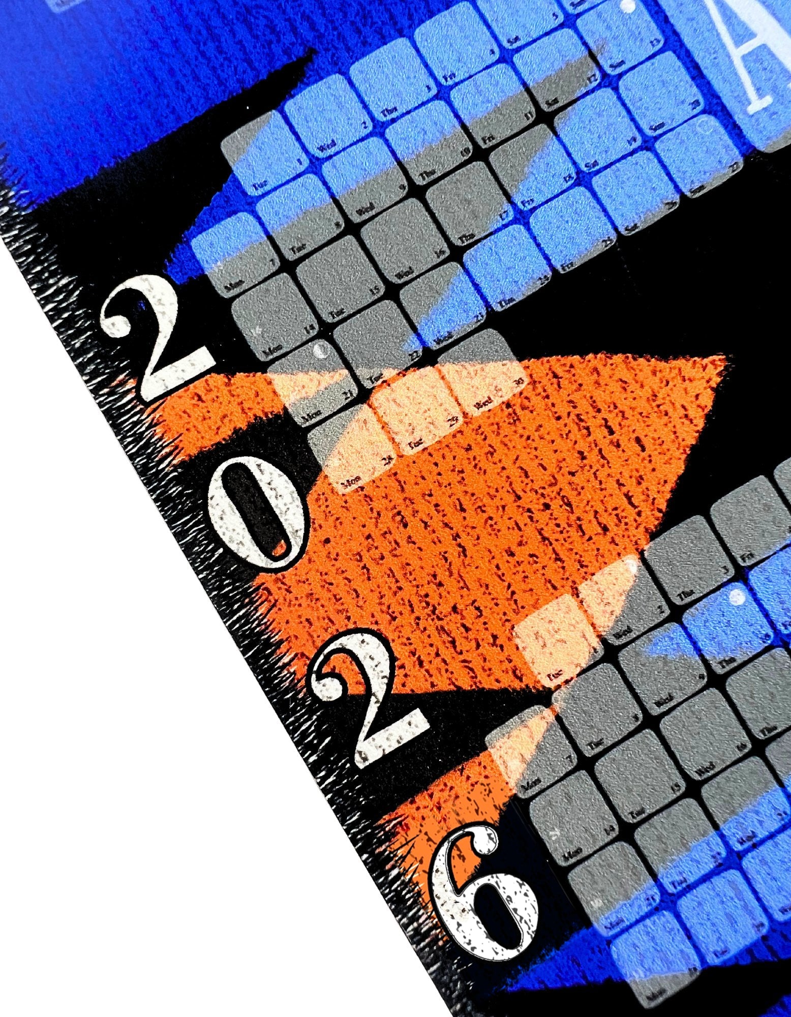 Wandkalender // Kilim Tiger blau - Kilim