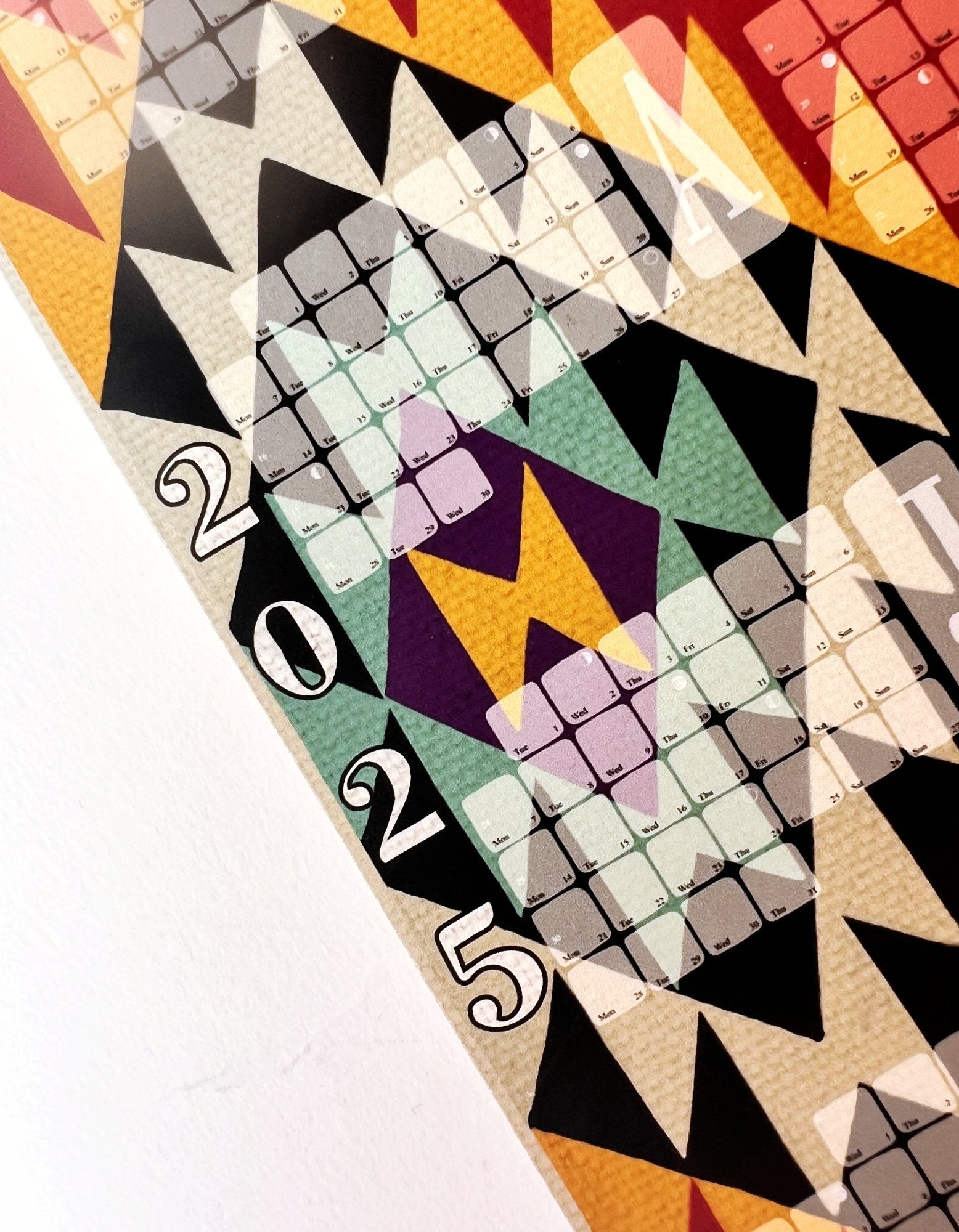 Wandkalender // Special Edition: Kilim Peacock rostbraun - Kilim